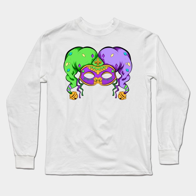 mask mardigras carnaval new orleans Long Sleeve T-Shirt by the house of parodies